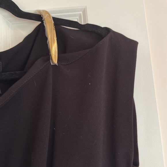 NWT Donna Karan Black Wide-Leg Jumpsuit with Cap Sleeves Sz 16 - Picture 7 of 8